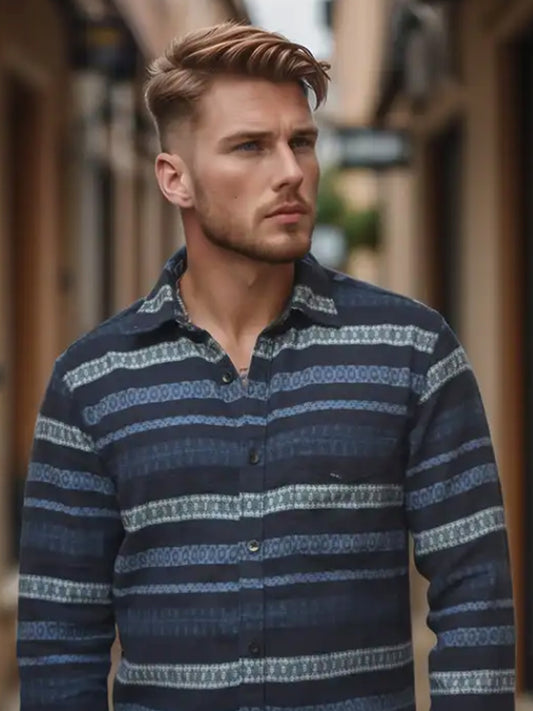 Slim Fit Checkered Button Down Collar Casual Shirt